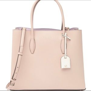 Kate Spade Eva Satchel Medium Blush & Lilac Purse